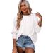 Summer New Women's Loose-Fitting Large-Sized Round-Neck Solid Color Blazer_ecoleips.com
