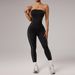 Off Shoulder Strapless Jumpsuit For Women Anti-Slip Design Epoxy Resin V Waist Slimming Tummy Control Hip Lifting Bodysuit_ecoleips.com