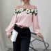 Women's Clothing Cuckoo Style Mesh Splicing Flowers_ecoleips.com