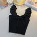 Southeast Asian Style Knitted Camisole For Women, Summer, Ruffled Edges, Sleeveless, Candy-colored, Can Be Worn As An_ecoleips.com