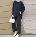 Muslim Clothing 2025 Arabic Style Two-Piece Spring Autumn New Women's Sleeve Shirt And Long Pants Set_ecoleips.com