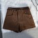 Maillard High Waisted Slimming Shorts for Women Coffee Color Suede A-Line Casual Bodycon Hot Pants Autumn Style_ecoleips.com