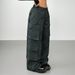 Voya Women's 2026 Spring-summer New European And American Street Style Casual With Elastic High-waisted Wide-leg Work Pants_ecoleips.com