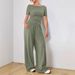 Women's Clothing Loose Fitting Wide Leg Pants For Women Two Piece Suit Soft And Sticky Style Suit Fashionable Irregular Short Sleeves_ecoleips.com