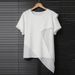 Women's Slimming Short Sleeve T-Shirt Irregular Hem Design Loose Fit Versatile Elegant Top Summer New Style_ecoleips.com