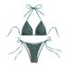 Verve 2025 New Two-Piece Swimsuit For Women Sexy Three-Point Tie Bikini Swimwear_ecoleips.com