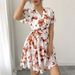 DiYun European And American Casual Vacation Printed Short-Sleeve Cake Skirt Dress Women's Clothing 2026 Spring/Summer_ecoleips.com