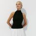 Summer New Style Women's Solid Color Halter Neck Vest T-Shirt Backless Sexy Top European And American Cross Border Fashion_ecoleips.com