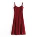 European American Foreign Trade French Retro Girlish Style Vacation Dress With Waist-cinching, Slimming, Tie-dye, Side_ecoleips.com