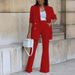 Women's Elegant Streetwear Solid Color Polyester Blazer Suits_ecoleips.com