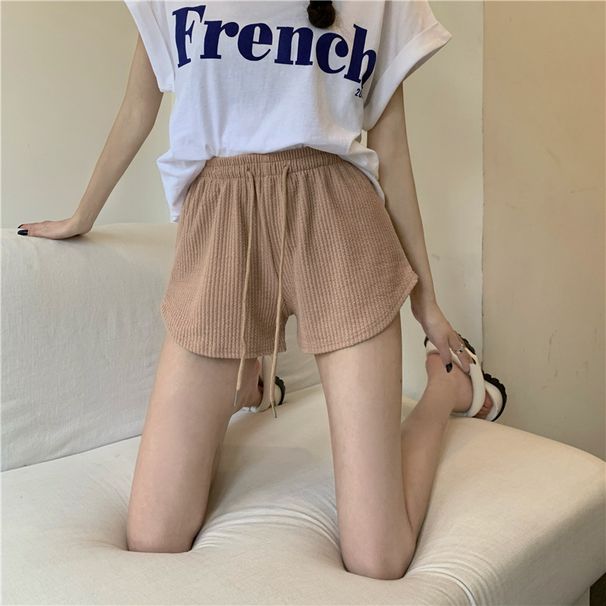 Women's High-Waisted A-Line Athletic Shorts plus Size Loose Casual Fitness Running Thin Summer Wide Leg Pants_ecoleips.com
