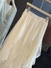 Heavy Industry Lace Louver Skirt Women's Summer 2026 High Waist Drape Irregular Super Fairy Cake Long Dress_ecoleips.com