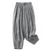 Suitable For All Seasons 2024 Cotton Lantern Women's Artistic Temperament Linen Slimming Loose Plus Size Casual Pants_ecoleips.com