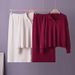 plus Size Sweater Two Piece Set New 2026 Export Style Knitted Polo Collar Loose Fit Casual And Stylish Women's Clothing for Autumn And Winter_ecoleips.com
