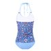 Retro Print High-Waisted Two-Piece Bikini For Women Conservative Summer Beach Swimsuit Regular Fit Vacation Ethnic Style_ecoleips.com