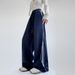 Women's Clothing New Slim Design Casual Sweatpants Straight Striped Wide Leg Pants Women's Pants_ecoleips.com