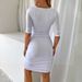 2025 Spring Summer New Women's Cross-Border European And American Sexy Fashion Versatile V-Neck Slim Fit Elegant Bodycon_ecoleips.com