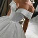 Elegant One Shoulder Wedding Dress With Starry Sky Tulle, Slim Fit A-Line Bridal Gown With Small Train, Forest-Inspired Dreamy Style For Summer_ecoleips.com