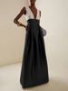 2025 Summer New Women's Sexy Slim Fit Patchwork Deep V Split Evening Party Dress_ecoleips.com