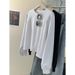European American Style Real Shot Raglan Long-sleeve T-shirt For Women, Spring And Autumn Korean Version Loose Cotton_ecoleips.com