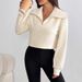 AD651 Cross-Border Autumn/Winter Women's Fashion Long-Sleeve Zipper Collar Solid Color Casual Pullover Sweatshirt_ecoleips.com