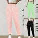 Women's Clothing Women's Jacquard Floral Straight Pants Summer Fashion Casual Pocket High Waist Casual Pants_ecoleips.com