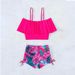Women's Clothing Split Swimsuit Sexy High Waist Off-shoulder Printed Sling Bikini_ecoleips.com