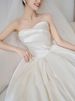 Women's Clothing Strapless Satin Light Main Wedding Dress New Bride High End Texture Retro Dress Petite Outing Dress_ecoleips.com