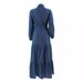 Women's Clothing New Women's Blue Stitching Long Skirt Fashionable And Elegant Denim Dress_ecoleips.com