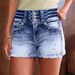 Women's Clothing Summer New Fashion Ripped Raw Edge Washed Denim Shorts Women's Pants_ecoleips.com
