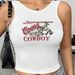 Women's Clothing Cowboy Retro Pattern Countryside Hot Girl Vest_ecoleips.com