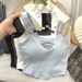 Printed Camisole Base Vest With Chest Pads, Slimming Gathered Top, Wearable Outside, Sexy Sleeveless Top_ecoleips.com