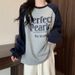 Autumn And Winter Korean-Style Long-Sleeved Sweatshirt With Letter Print For Women, A Niche Design, Loose Bf Style, Slim_ecoleips.com