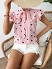 New Printed 2026 Fashion Commuter Short-sleeved Top Women_ecoleips.com
