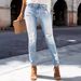 Women's Clothing Summer New Hole Elastic Slim Fit Jeans Women_ecoleips.com