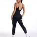 Women's Clothing Outer Wear Simple Thread Suspender Jumpsuit Women's Backless Hip Lifting Body Shaping Tight Jumpsuit Seamless Yoga Suit_ecoleips.com