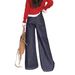 Dark Blue American-style Wide-leg Jeans For Women, New Autumn And Winter High-waisted Slimming Loose-fitting Drapey_ecoleips.com