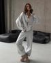 Fashion Women's Clothing New Long-sleeved Contrasting Color Sweatshirt Trousers Casual Suit Autumn And Winter Suit Women_ecoleips.com