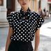 New Bow Collar Temperament Commuter Versatile Shirt Girl_ecoleips.com