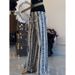 Women's Fashion Heavyweight Summer Sports Pants Straight Leg Digital Print Japanese Hong Kong Style Couple Style_ecoleips.com