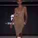 Women’s Clothing Glittery Look Sexy Celebrity V Neck Irregular Backless Positioning Piece Hot Diamond Skirt_ecoleips.com