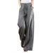 Suitable For All Seasons 2025 Spring Summer Literary Cotton Women's Loose Plus Size Wide Leg High Waist Floor-Length Straight Long Linen Pants_ecoleips.com
