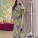 Floral Chiffon Ball Gown – Elegant Long Sleeve Party Dress (S-XXL, Printed, Polyester, Summer Collection)_ecoleips.com