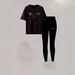 Women's Clothing American Fashion Set Short Sleeve T-Shirt & Trousers Casual Style Polyester Spring Autumn Summer Wear_ecoleips.com