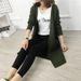 Autumn Winter New Knitted Mid-Length Cardigan Korean Style Large Pocket Shawl Loose Plus Size Sweater Women Coat_ecoleips.com
