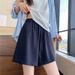 K Women's New Thin Sports Wide Leg Shorts For Wearing Outside Casual Cropped Pants_ecoleips.com