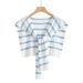 Women's Clothing Thin Striped Ice Silk Knitted Shawl For Women In Summer With Skirt For Outer Wear Sun Protection Thin Shoulder With Collar_ecoleips.com
