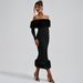 European American Style Women's Clothing 2025 Autumn Winter New Fashion Elegant Off-shoulder Slim-fit Evening Dress With_ecoleips.com