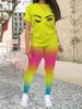 Women's Clothing Summer New Fashion Color Gradient Short Grapefruit T Suit_ecoleips.com