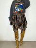 Women's Fashion Plaid Print Asymmetrical Hem High Waisted Skirt, Summer Clothes Women Casual Elastic Waist Tiered Layer Knee Len_ecoleips.com